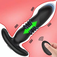 tong1971226 Telescopic Dildo Anal Plug Vibrator Male Prostate Massager Wireless Remote Sex Machine Masturbator Butt Plug Sex Toys for Men