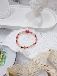 心想飾成 水晶手作 櫻花雨薔薇輝貔貅手串