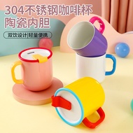 Office Tea Cup White Collar Coffee Cup Ceramic Insulated Office Cup Milk Cup