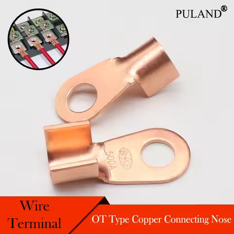 Wire Terminal OT Type Open-End Copper Crimp Terminal Lugs 100A~500A Cable End Connector Splice Termi