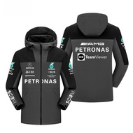 เสื้อแจ็คเก็ต F1 Racing Hamilton George Russell Mercedes-Benz Team Jacket ฤดูใบไม้ผลิและฤดูใบไม้ร่วง