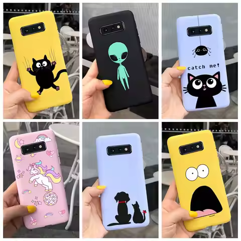 For Samsung Galaxy S10 Case S10e S10 Plus Silicone Soft TPU Fundas Phone Back Cover For Samsung S10+