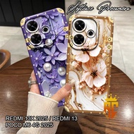 Case Xiaomi Redmi 13x - Redmi 13 - Redmi poco M6 Beautiful Flower Frame Motif - Case hp - Redmi Case