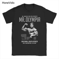 HONEVIDIC Summer Black New O-neck T-shirt Fashion Short Sleeve Tee Shirt Male Tops Arnold Mr Olympia