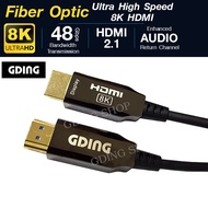 สาย HDMI 8K Fiber Optic CABLE V2.1 48Gbps Dynamic HDR eARC HDCP 3D สำหรับเครื่องขยายเสียง ทีวี PS4 PS5 โปรเจคเตอร์ความละเอียดสูง