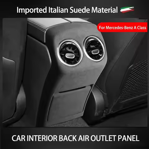 Suede Trims For Mercedes-Benz A Class W177 V177 Car Rear Air Vent Outlet Cover Panel Frame Interior