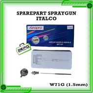 Fluid Nozzle Set Sparepart Spraygun W71 G 1.5 mm Nozzle Set