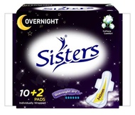 Sisters Sanitary Napkin Perforated Cottony Overnight Pads
