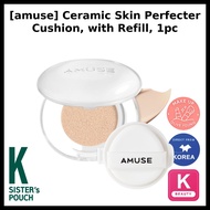 [amuse] Ceramic Skin Perfecter Cushion, with Refill, 1pc / Korean Cushion Foundation / Flawless Fini