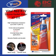 V-tech VT-151 Vital Red RTV Silicone Gasket Maker [85g(3 oz) / 650 F(343 C)]