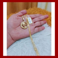 10k Gold Dragon Pendant Necklace ( UNISEX )