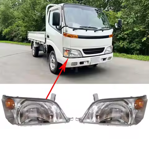 A Pair Car Headlight For TOYOTA DYNA DY301 HINO Dutro 300 Head Lamp ASSY