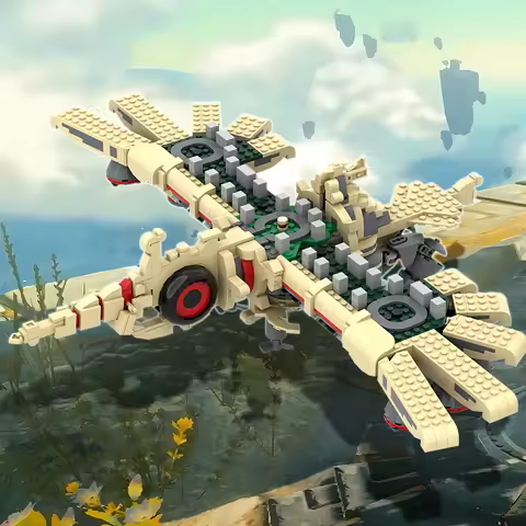 Gobricks MOC Zeldaed Divine Beast Vah Medoh Bricks Model Game Monster Vah Medoh Building Block Assem