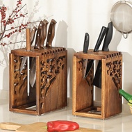 Teak Knife Storage Rack Universal Knife Rack Countertop Convenient Kitchen Storage Knife Rack