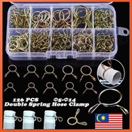 126PCS Hose Tubing Spring Clip Air Tube Clamp Fuel Oil Pipe Clamp Kit