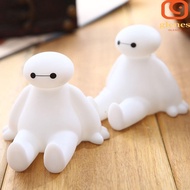 GLENES Phone Stands Anime Decorative Baymax Action Figure Car Ornaments Night Light