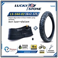 OUTER AND INNER TYRE 16 X 2.125 LUKYSTONE 16 x 2.125 lukystone bicycle tire/