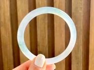 冰種翡翠天然翡翠玉鐲A玉手鐲 玉鈪 • 冰種飄花翡翠圓鐲