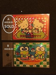 Sanrio Hello Kitty KeroKeroKeroppi 青蛙仔1992年占卜閃咭貼紙