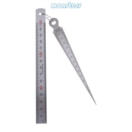 Mon Wedge Taper Ruler Welding Taper Feeler Gauge Depth Ruler Hole Inspection Tool