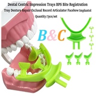 Dental Tools  7Pcs Dental Centric Impression Trays BPS Bite Registration Denture Repair Occlusal Rec