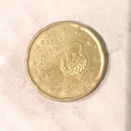 koin kuno koin langka 20 cent Euro tahun 2017