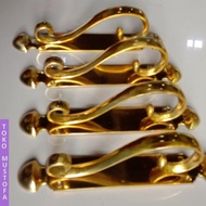 handle tarikan pintu kuningan motif cumi sedang gold juwana murah