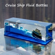 Cruise Ship Fluid Bottles Creative Ship Sea Unsinkable Ships Desktop Decoration Gifts Car Ornaments 