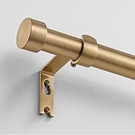 VOIIY Gold Curtain Rods for Windows 48 to 84 Inch(4-7 Feet),1" Diameter Drapery Rods with Modern Sty