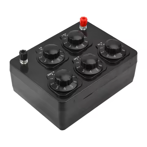 Gaqqee Precision Resistance Box 0-9999Ω/0-9999.9Ω Adjustable Decade Resistor Teaching Instrument for
