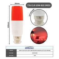 LED MINLITE E27 B22 Bulb Lighting LED CNY Red Light Bulb Color Bulb 10W Stick Lightbulbs LED Night B