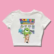 Baby Tee Monsters Inc Vintage Style Crop Top Tee