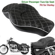 Diamond Rider Pillion 2-Up Saddle Seat for Harley Sportster 883 Custom XL883-