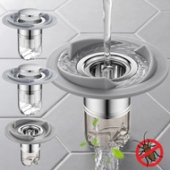 Clear Vortex Flow Fast Drainage Floor Drain Insert Double Sealing Anti-Odor Sink Drain Spring Core H
