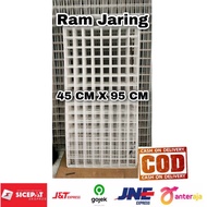 GRID WALL JARING RAM KAWAT BESI DINDING 95x45 CM / GANTUNGAN ACCESORIES DAN MASKER | Kawat Ram 95 x 45 Cm 3mm - Rak Display Aksesoris HP - Rak Gantung putih