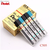 2Pcs Japan Pentel Mechanical Pencil Lead C505 0.5mm 2B/HB Hi-Polymer SUPER