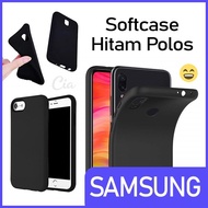 case hitam samsung a3 2017 a5 2016 a6 a6+ a8+ plus black silikon polos - a8+ plus