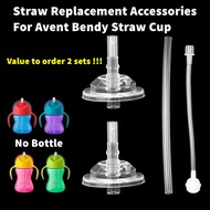 2sets Straw Replacement Drink Bottle Accessories for Avent Bendy Baby Straw Cup