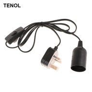 [TENOL] E27 Screw Light Lamp Bulb Holder Base Light Socket Cable Cord with On/Off