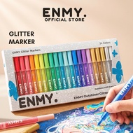 ENMY Set Glitter Marker Pens Shimmer Metallic Gold Silver Pearlescent Art Markers