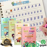 4 Books/Set Copybook Kid's English Learning Calligraphy Magic Books With Pen DP