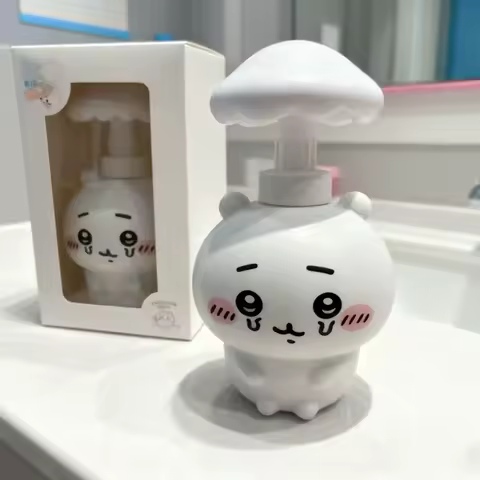 Kawaii Chiikawa Sparkling Bottle Cute Cartoon Sink Press Ornaments Girls Festival Dispensing Bottles