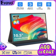 Eyoyo Portable Monitor, 10.5 inch 1920x1280 HDR Small Monitor 100% SRGB IPS Display, External USB C Monitor Second Screen for Laptop, PC, PS4, Xbox, Mobiles