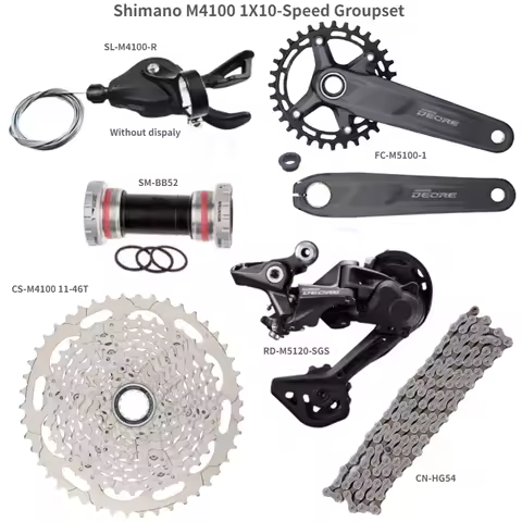 SHIMANO DEORE M4100 Groupset MTB Mountain Bike Groupset 1x10 -Speed 170/175-32T 11-42T/11-46T Rear D