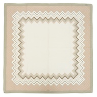 全新狀態 ▲ Loro Piana 羊絨真絲圍巾/披肩，附品牌標誌，ブラウン/米色，義大利製造。