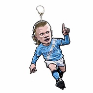 Haaland Mbappe Acrylic Cute Keychain, Student Fashion Gift, World Cup Creative Pendant