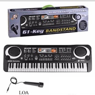 Đồ Chơi Đàn Piano 61 Phím + Tặng Kèm Sạc Và Mic Cho Bé Hàng Cao Cấp