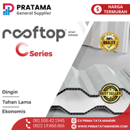 Atap uPVC Rooftop C-Series UPVC Double Layer Doff C-Series White &amp; Grey | surabaya