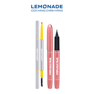 Combo Lemonade Chì kẻ mày siêu mảnh lâu trôi Lemonade Micro Eyebrow & Bút kẻ mắt Lemonade SuperNatur