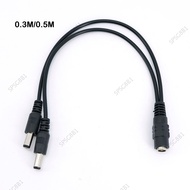 30cm 50cm DC 1 Female To 2 Male Way Connector DC Plug Power supply Splitter extend Cable 5.5x2.1mm c